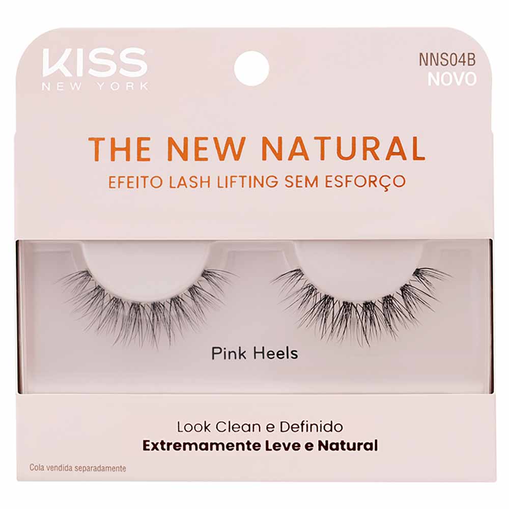 Cílios Postiços Kiss New York The New Natural Pink Heels 1 par