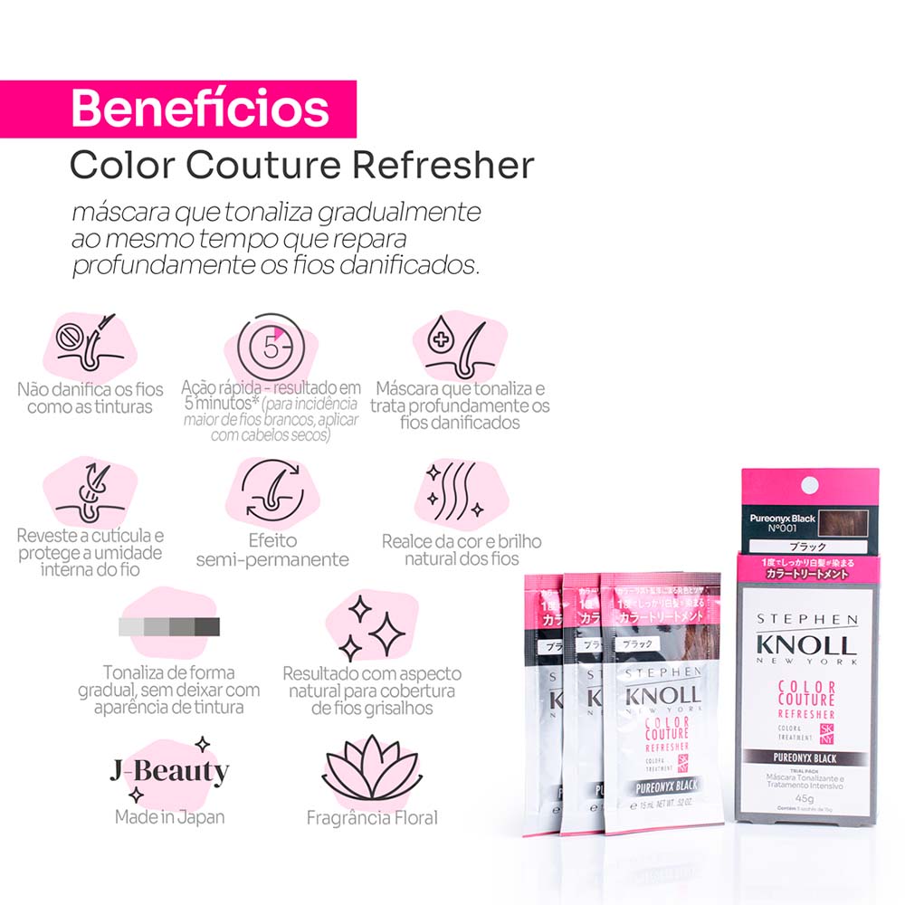 Stephen Knoll Color Couture Refresher Máscara Tonalizante 3x15g 01 Pureonyx