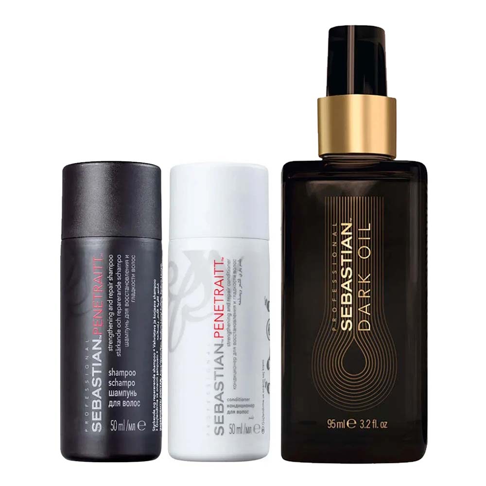 Sebastian Penetraitt Kit Travel Size– Shampoo + Condicionador + Dark Oil Óleo