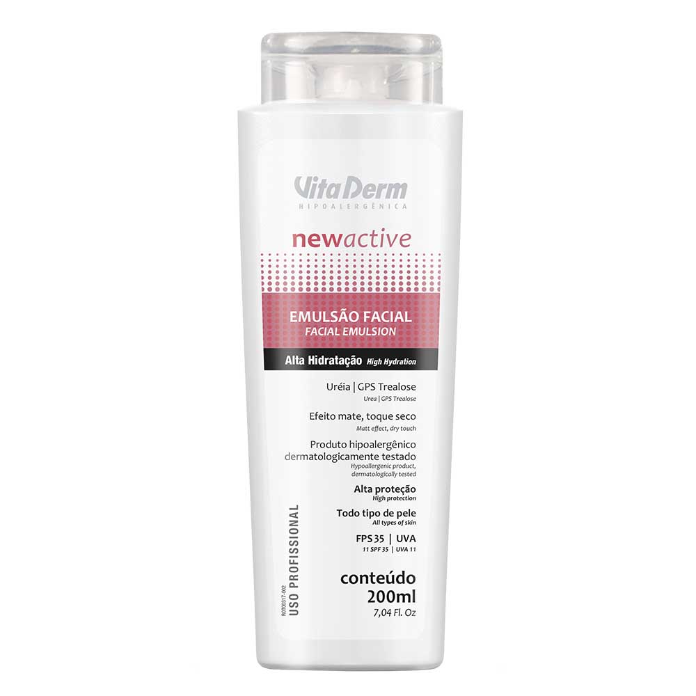 Emulsão Facial FPS 35 Vita Derm – New Active Profissional 200ml