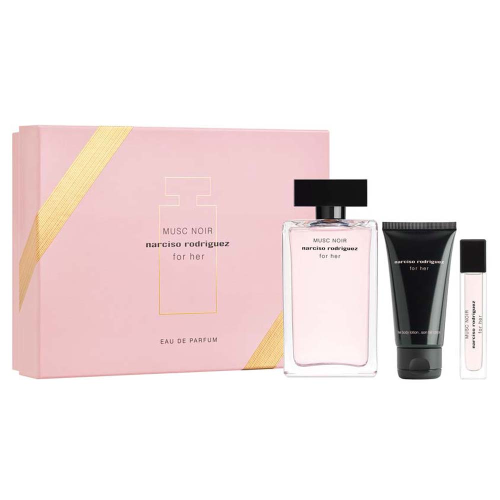 Pure Musc Noir For Her Kit Perfume Feminino Narciso Rodriguez Edp + Body Lotion + Miniatura