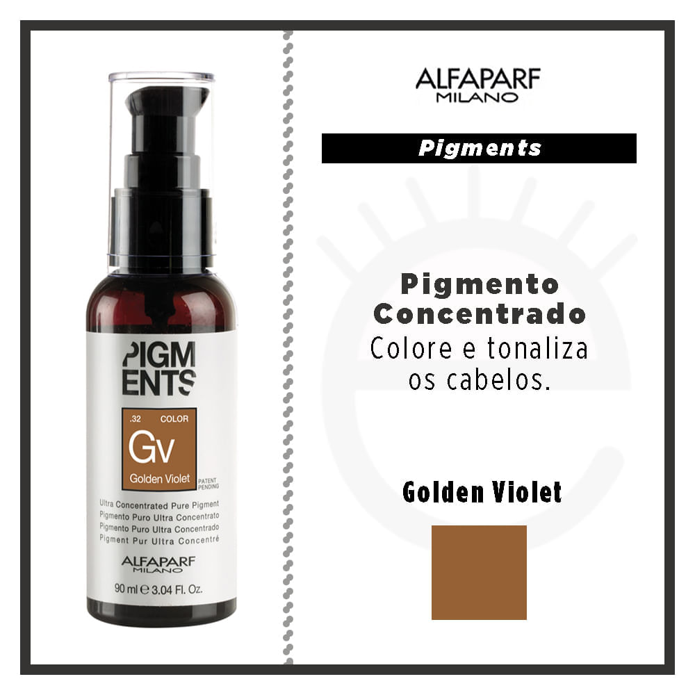 Pigmento Concentrado Alfaparf Pigments Pure Golden Violet 90ml