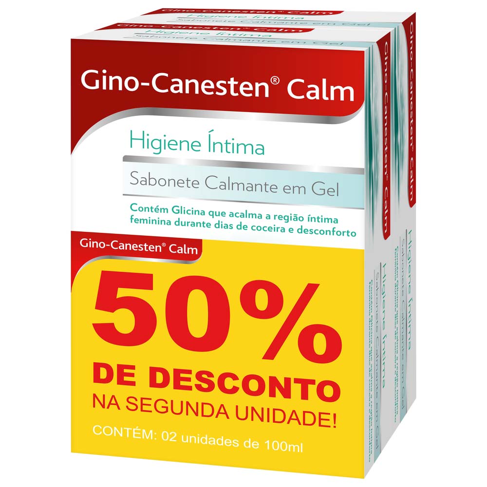 Sabonete Íntimo em Gel Gino-Canesten Calm Kit Promocional 2 unidades 100ml