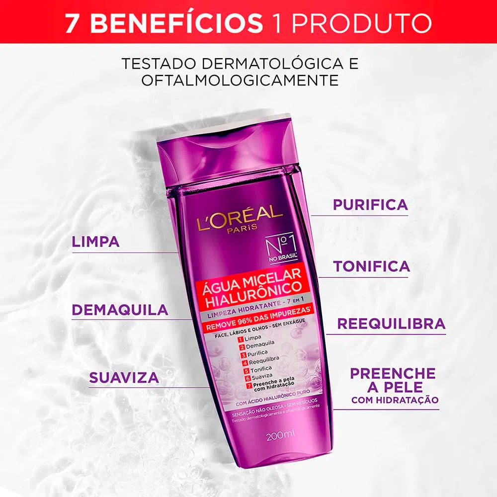 L’Oréal Paris Kit – Água Micelar 200ml + Sérum Antirrugas Noturno 30ml + Creme Anti-Idade Noturno 49g + Protetor Solar Facial Fluido FPS60 40g