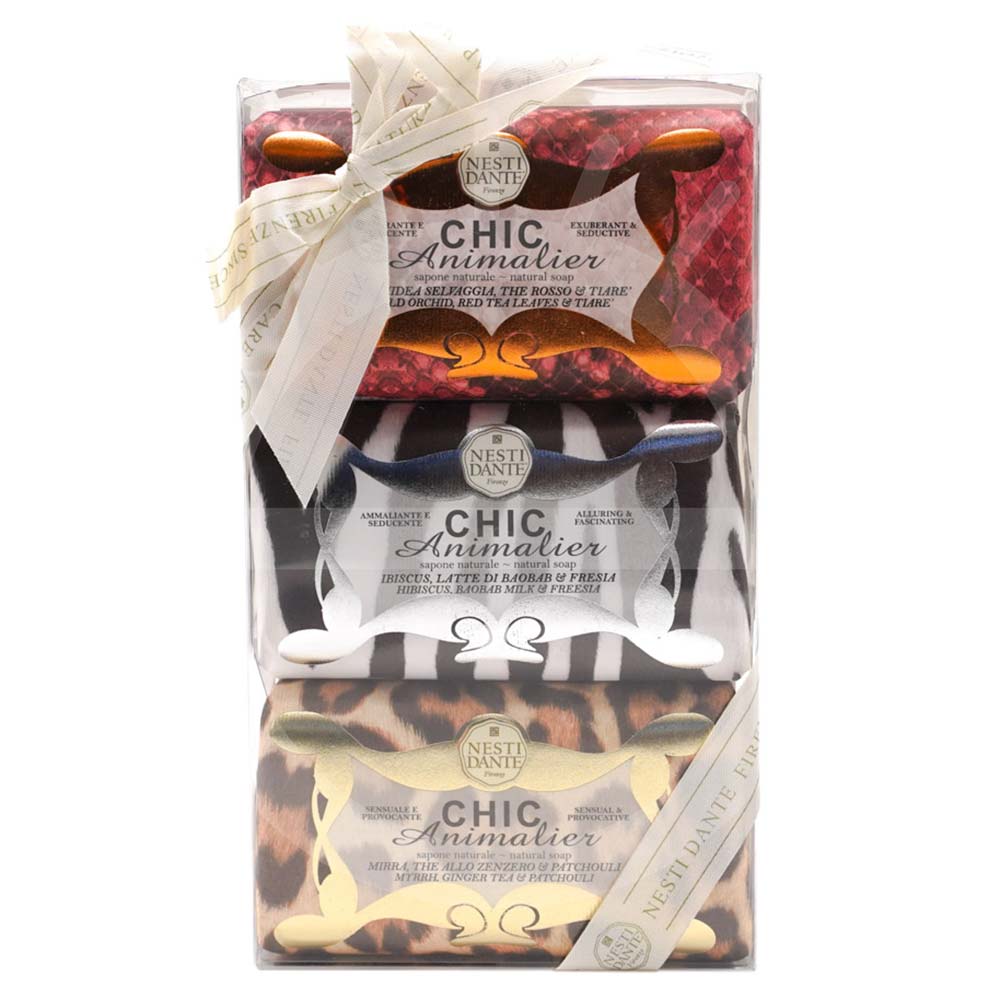 Nesti Dante Chic Animalier Luxo Extremo Kit 3 Sabonetes