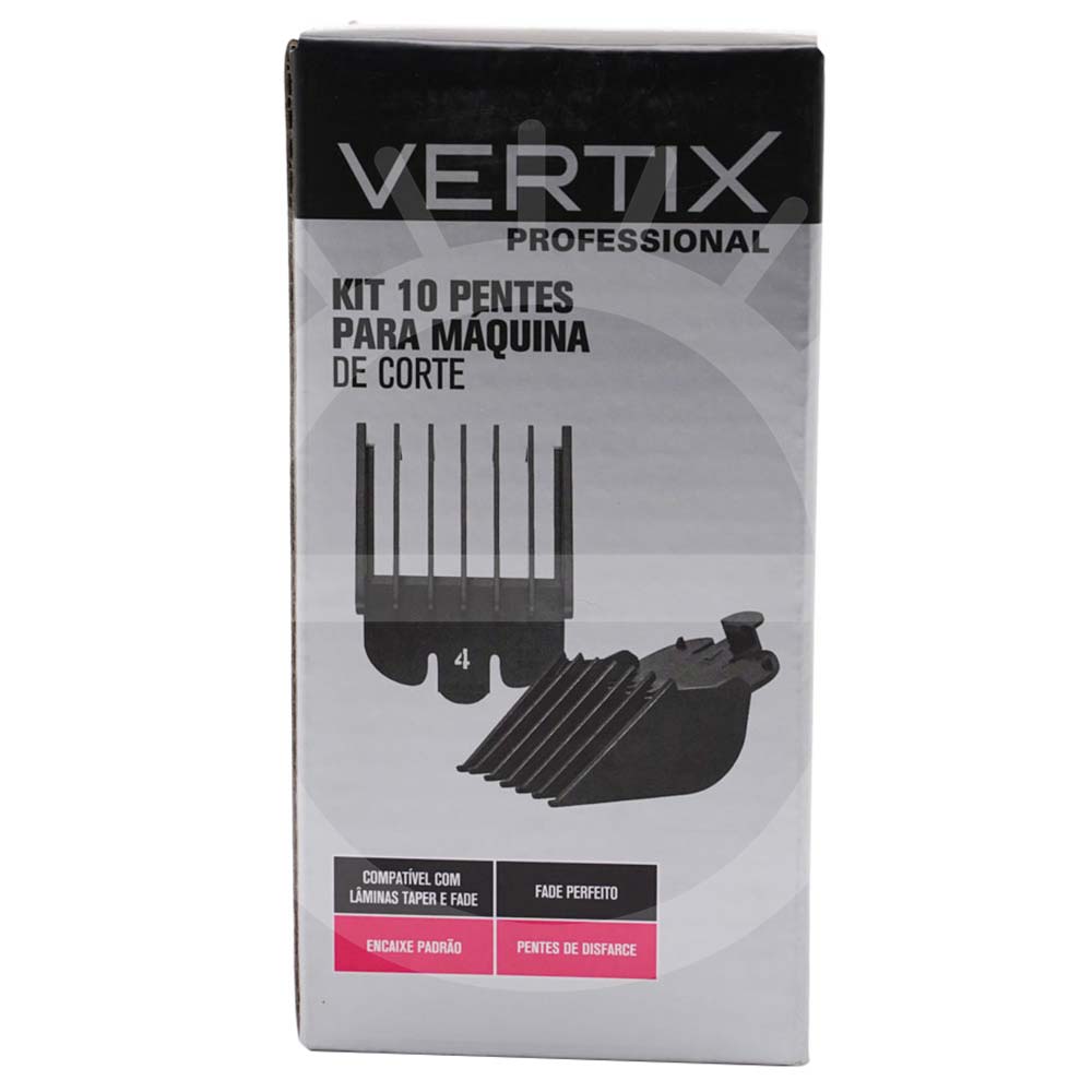 Vertix Kit 10 Pentes para Corte de Cabelo