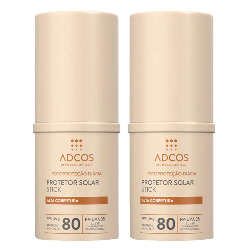 Adcos Kit Com 2 Protetores Solares Com Cor Fps80 Bronze