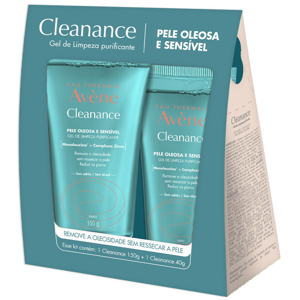 Avène Cleanance Kit – Gel De Limpeza Facial Purificante 150g + 40g