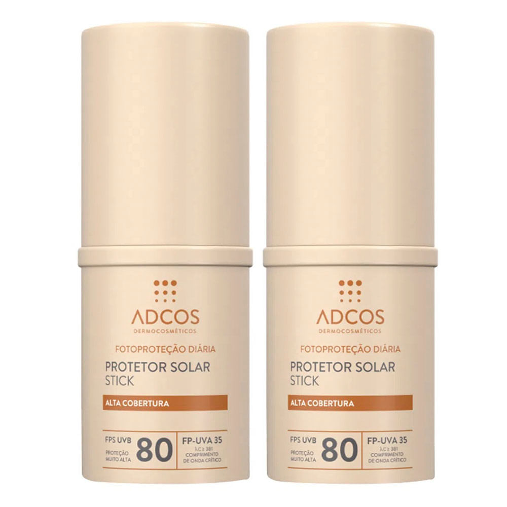 Adcos Kit com 2 Protetores Solares com Cor FPS80 Peach
