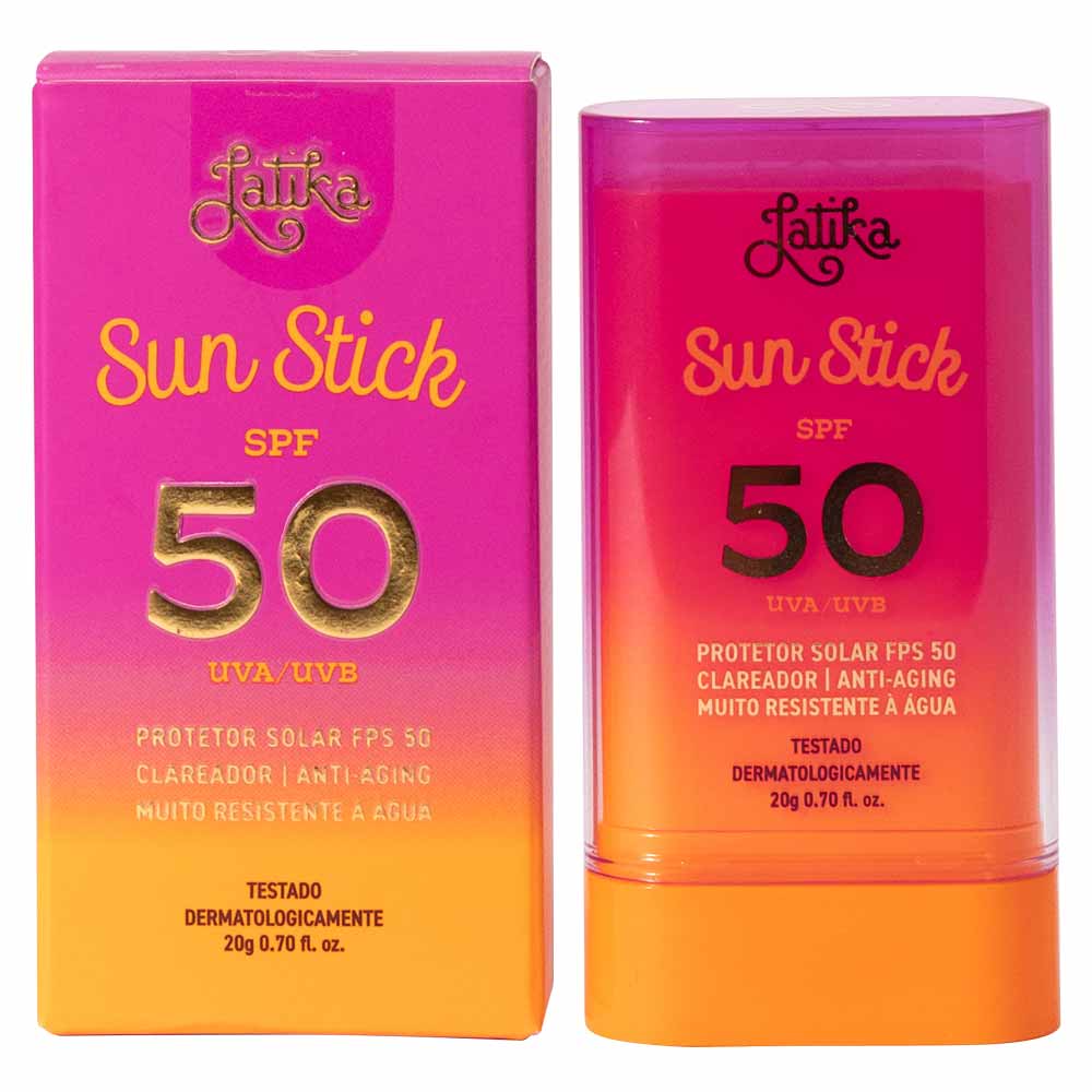 Protetor Solar Multifuncional Latika Sun Stick FPS 50 20g