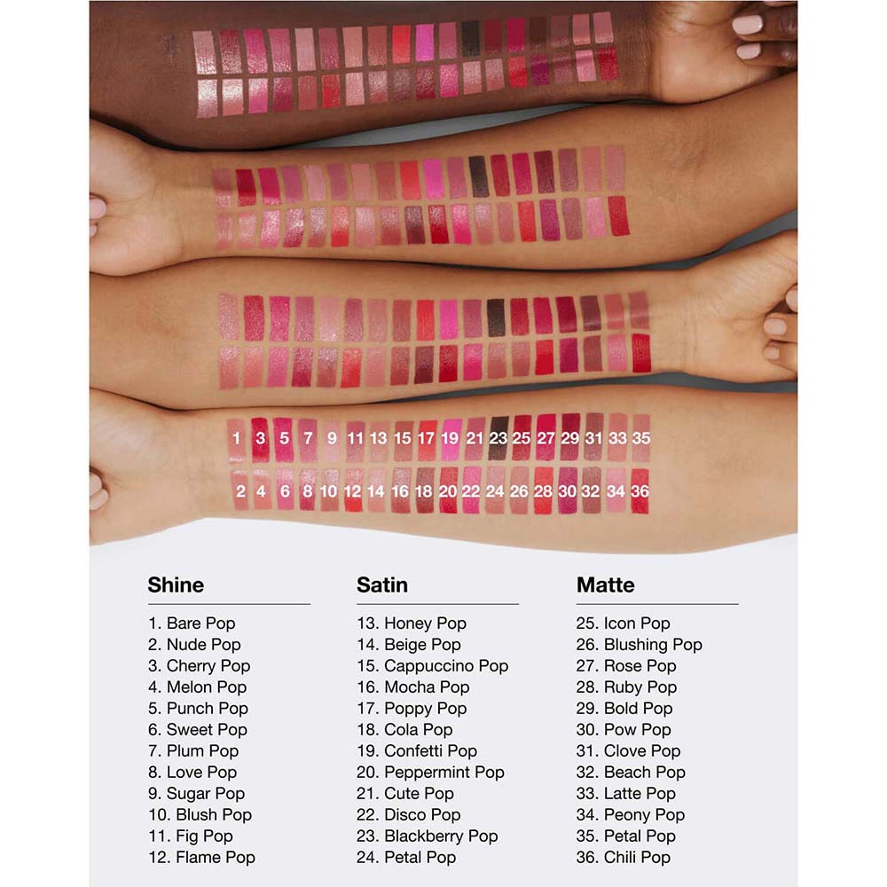 Batom Clinique Pop Longwear Lipstick Matte Bare Pop