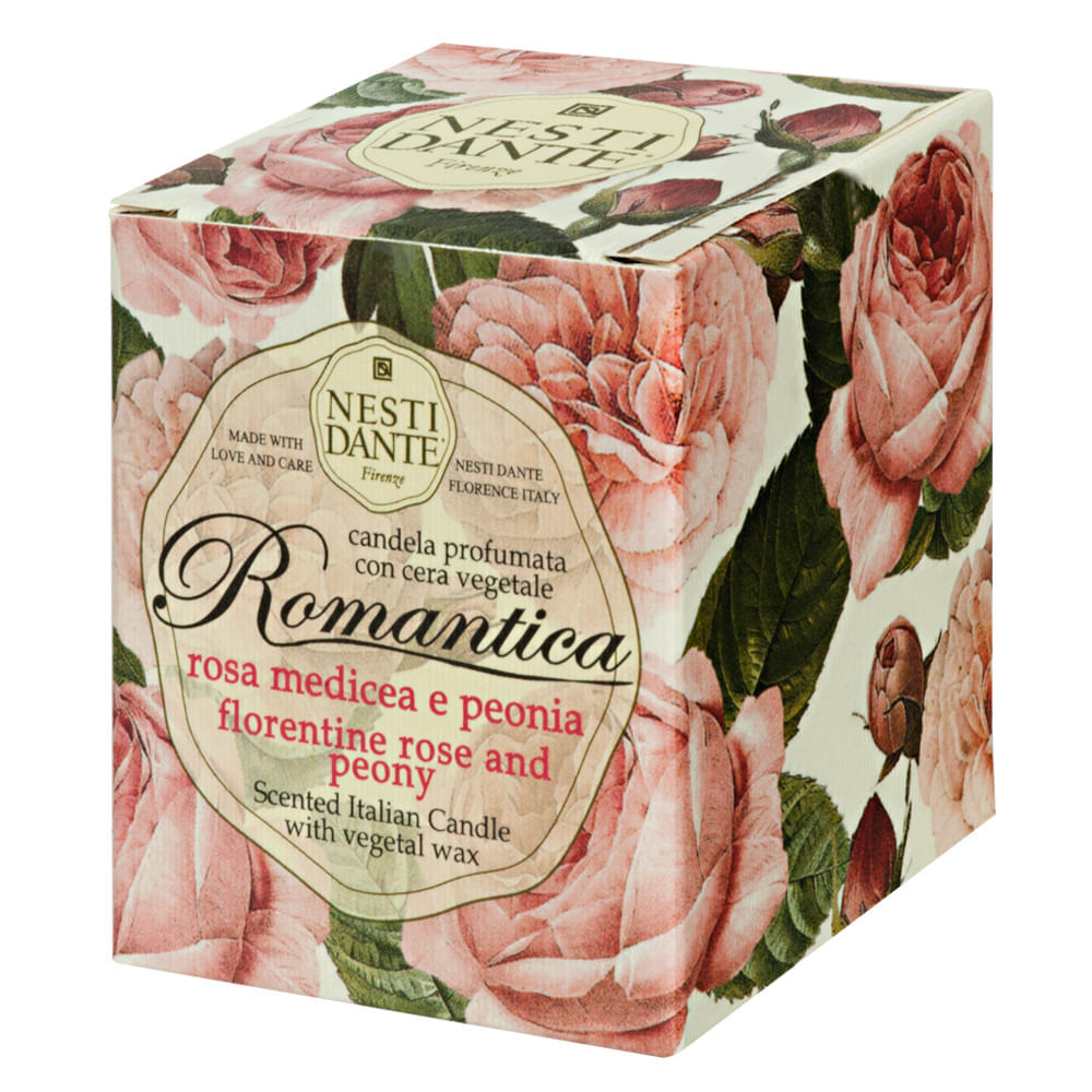 Vela Perfumada Nesti Dante Romantica Rosa Florentina e Peônia 160g