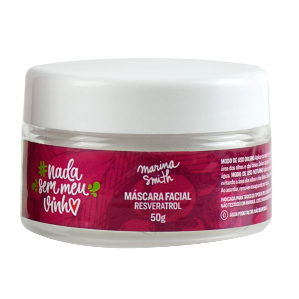 Máscara Facial Resveratrol Marina Smith – Nada sem meu Vinho 50g