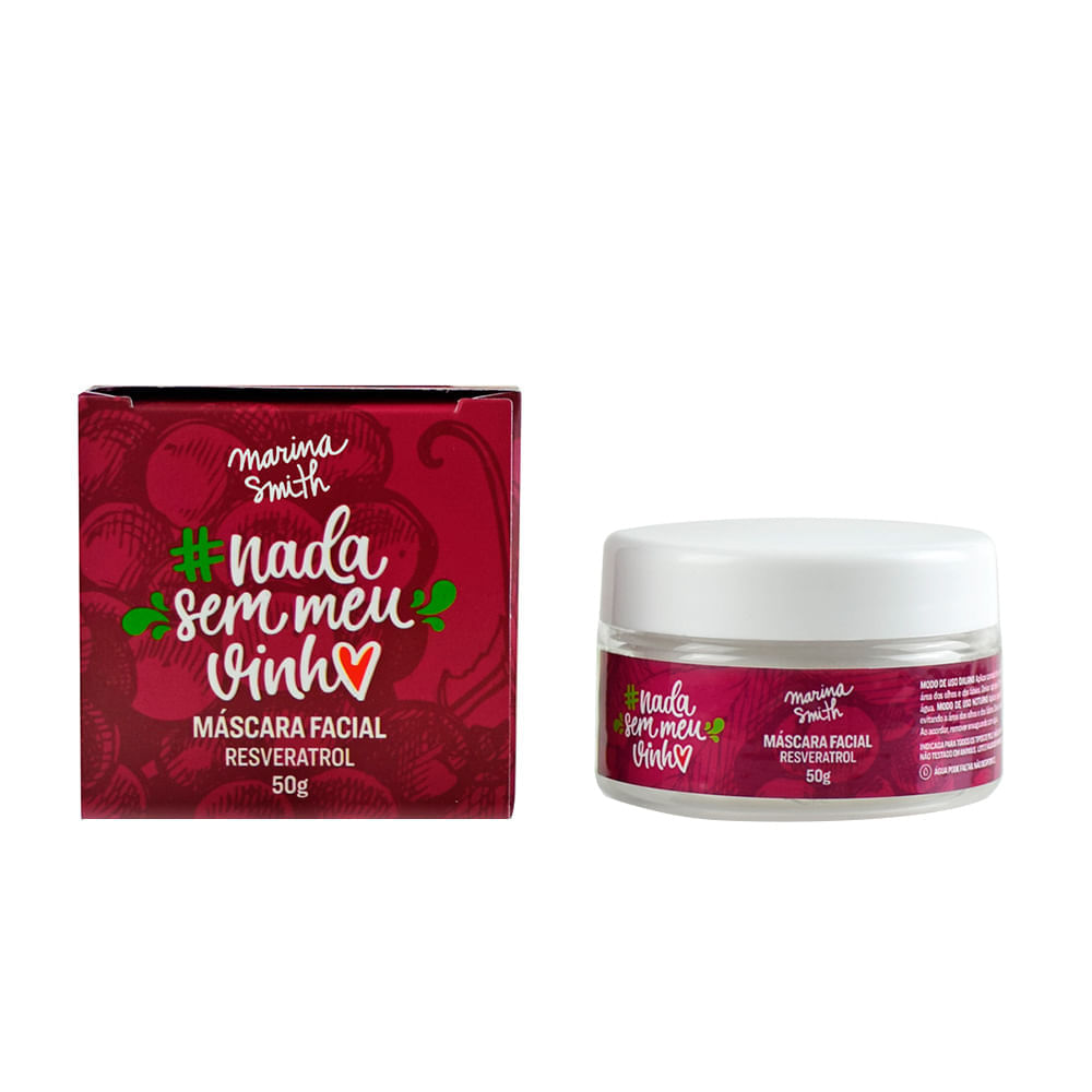 Máscara Facial Resveratrol Marina Smith – Nada sem meu Vinho 50g
