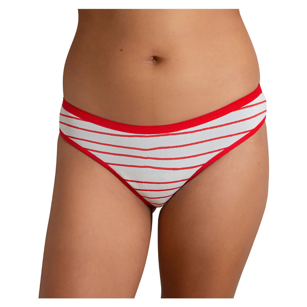 Calcinha Absorvente Básica  Korui Branca e Vermelha 2XGG