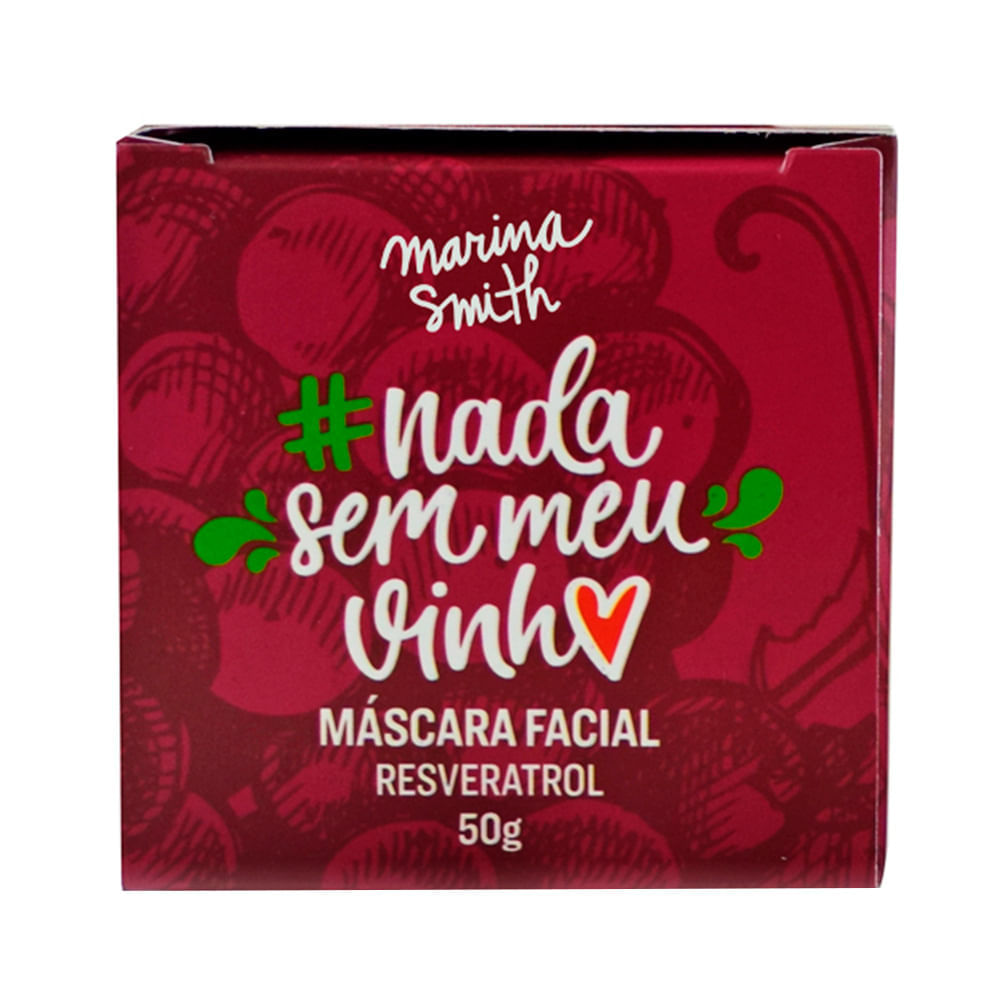 Máscara Facial Resveratrol Marina Smith – Nada sem meu Vinho 50g