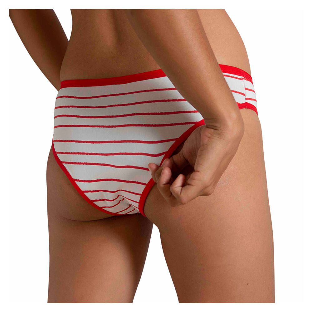 Calcinha Absorvente Básica  Korui Branca e Vermelha 2XGG