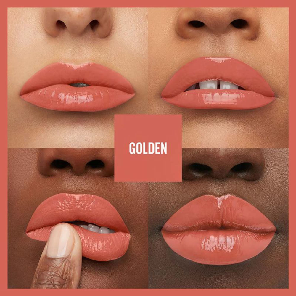 Batom Líquido Maybelline NY Super Stay Vinyl Ink Golden