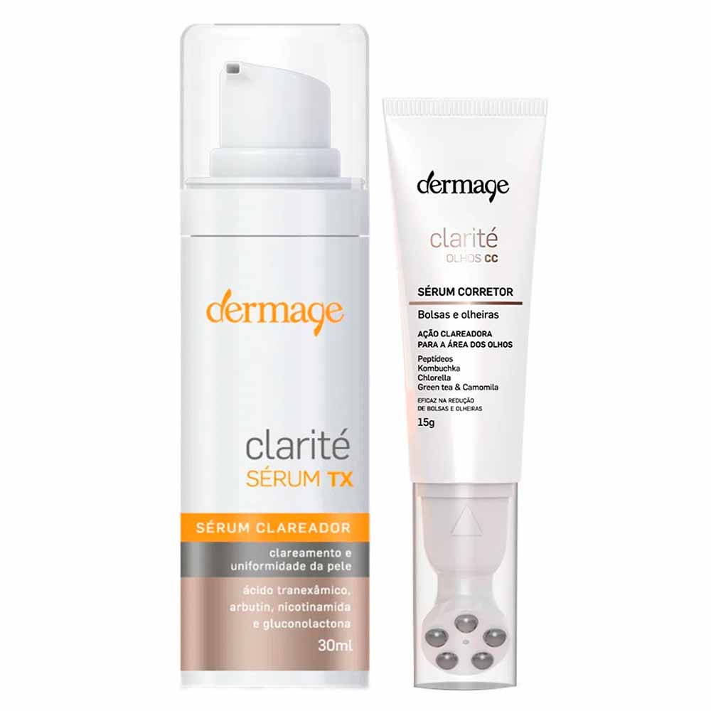 Dermage Clarité Kit Sérum Clareador para olhos + Sérum Clareador de Marcas para Rejuvenescimento Facial
