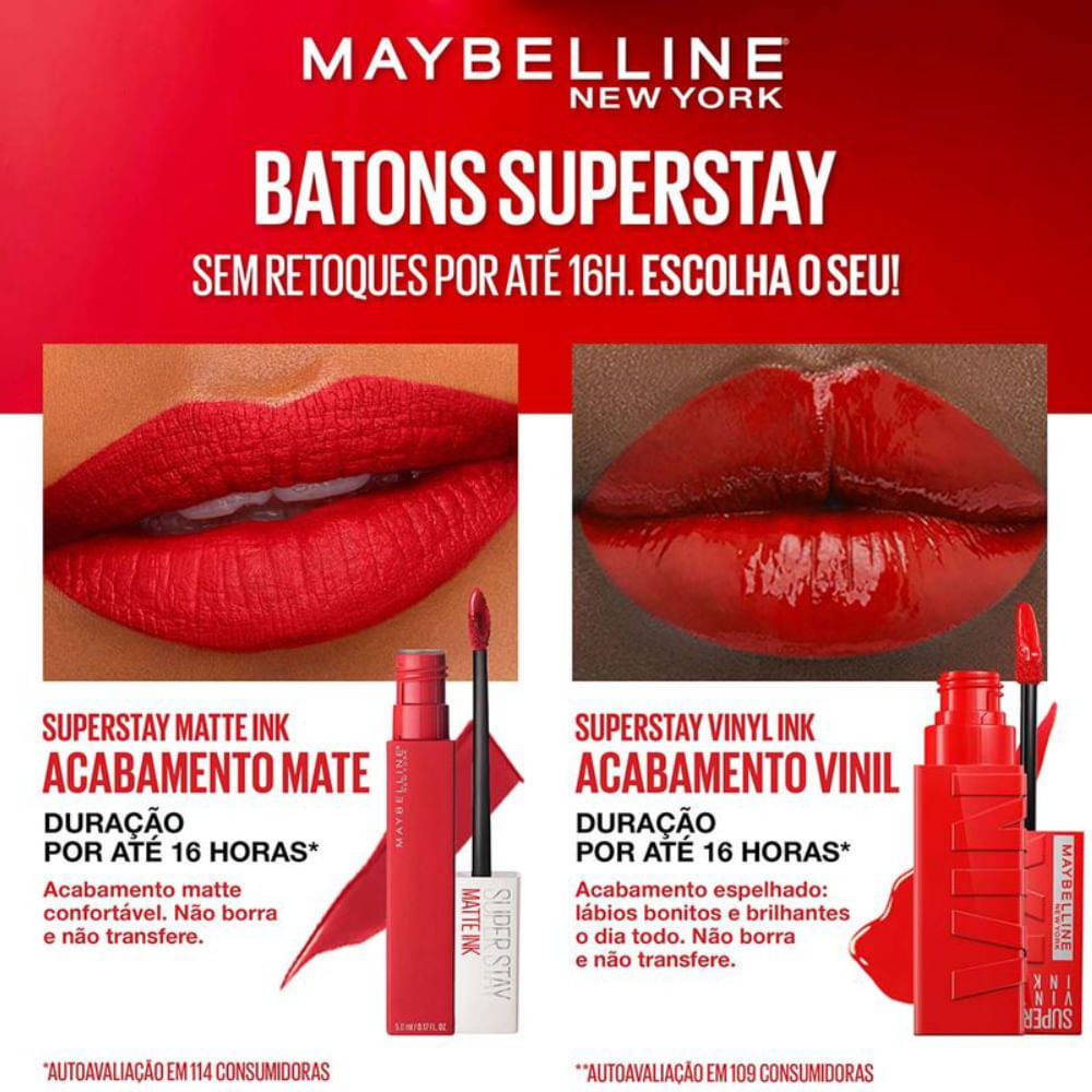 Batom Líquido Maybelline NY Super Stay Vinyl Ink Unrivaled