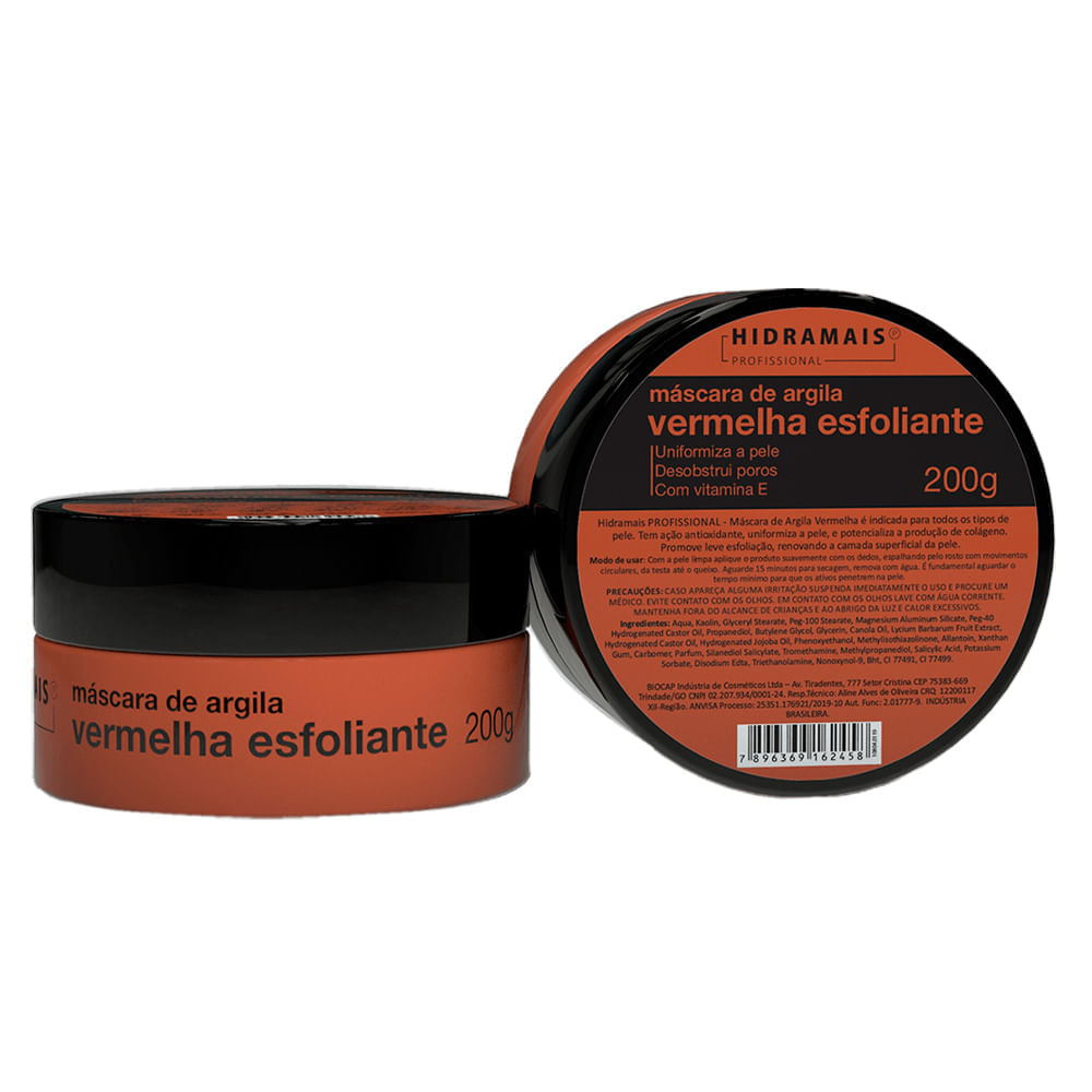 Máscara Facial Hidramais Argila Vermelha 200g