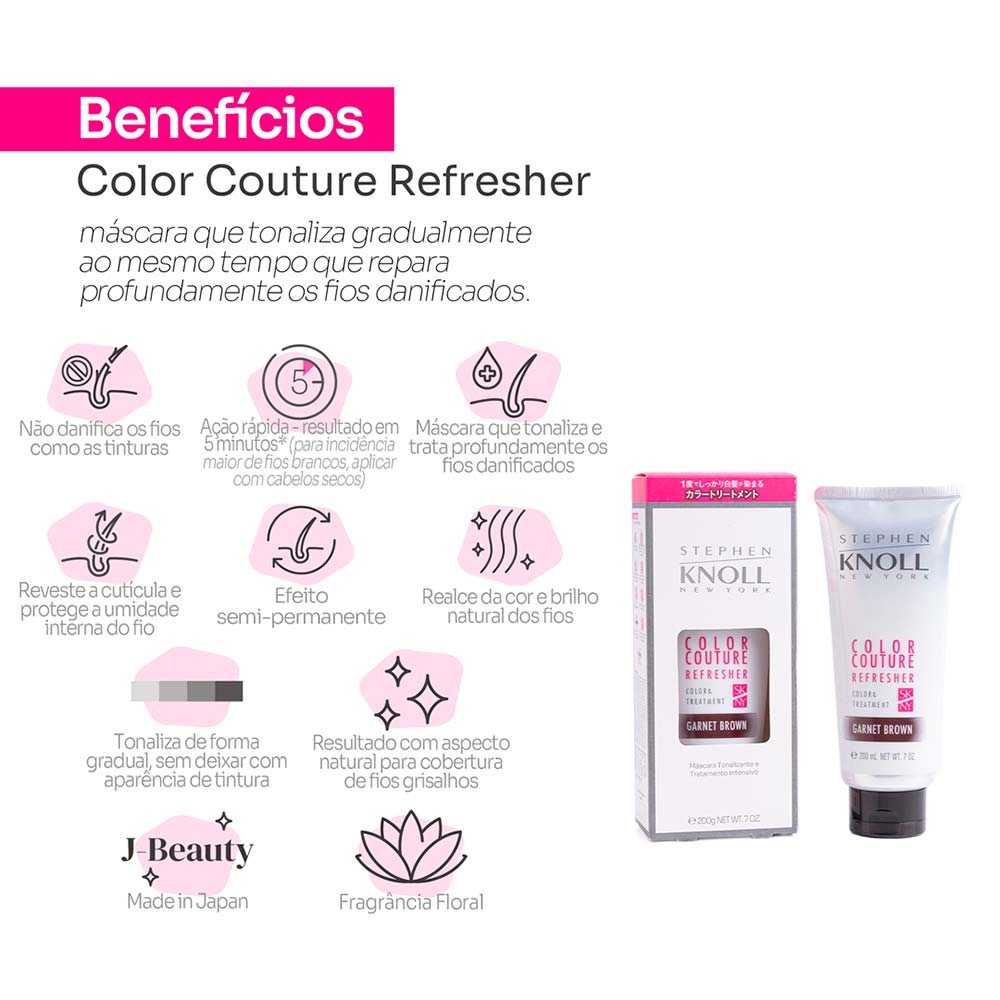 Stephen Knoll Color Couture Refresher Máscara Tonalizante 200g 02 Garnet