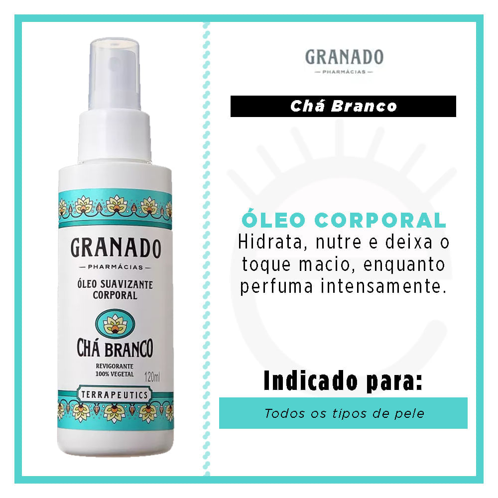 Óleo Corporal Granado Chá Branco 120ml