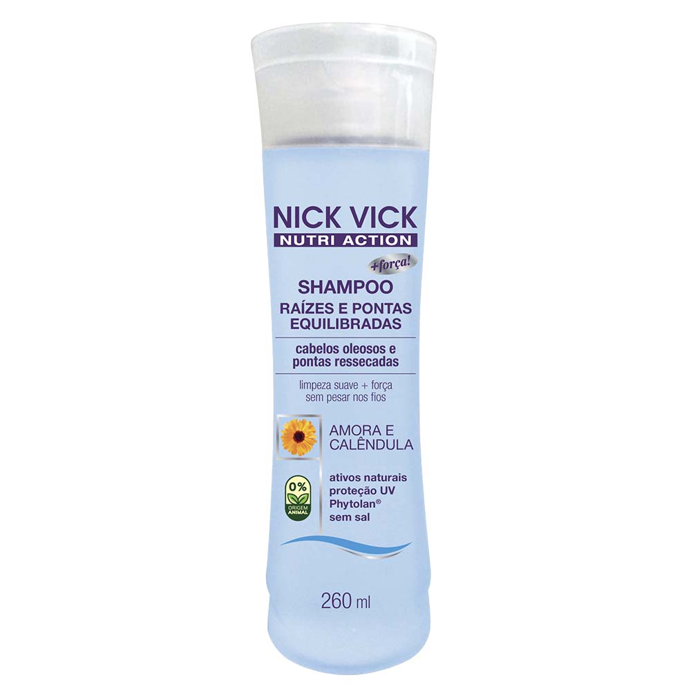 Shampoo Raízes Oleosas e Pontas Ressecadas Nick Vick 260ml