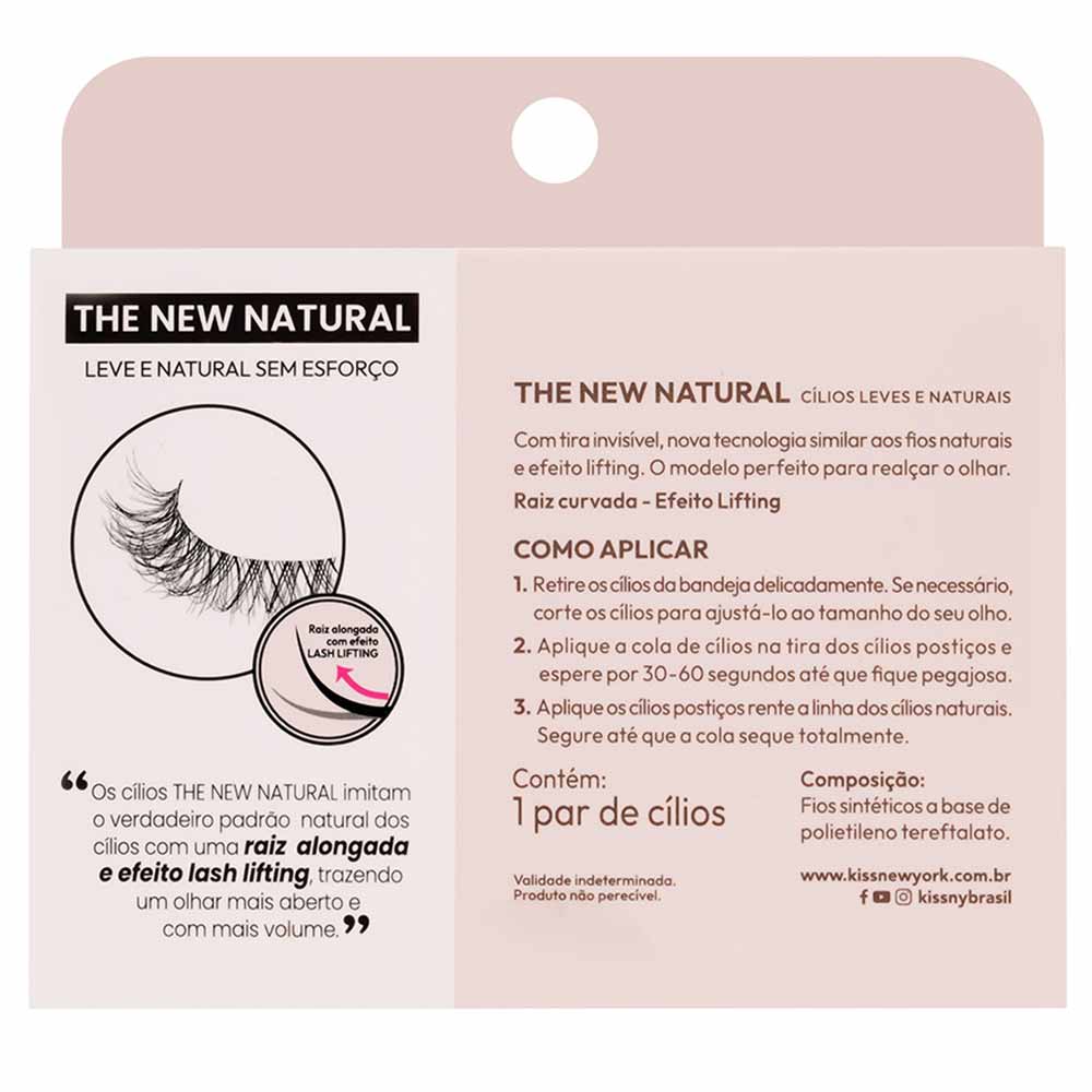 Cílios Postiços Kiss New York The New Natural Silver Ring 1 par
