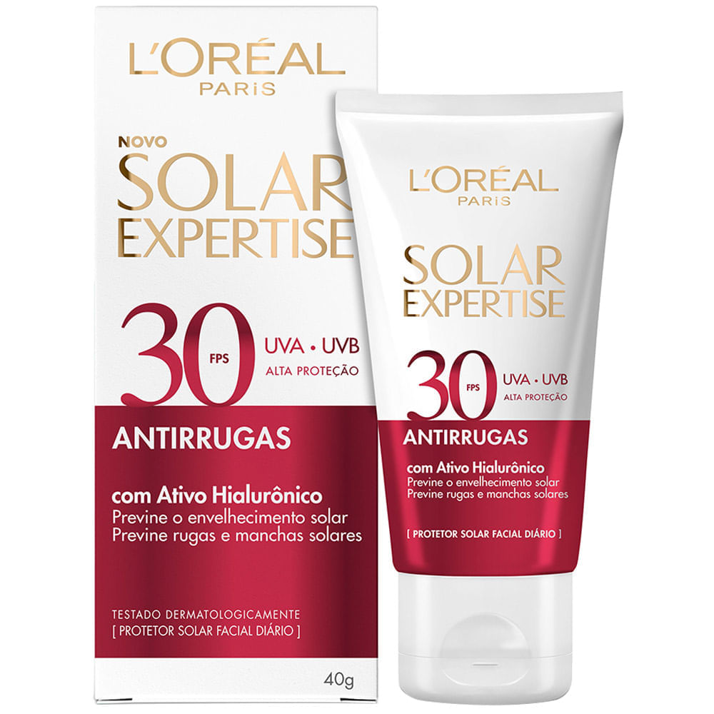 Protetor Solar Facial L'Oréal Paris Solar Expertise Antirrugas FPS30 40g
