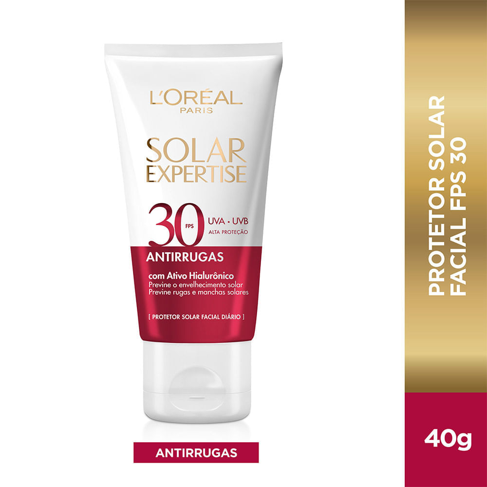 Protetor Solar Facial L'Oréal Paris Solar Expertise Antirrugas FPS30 40g