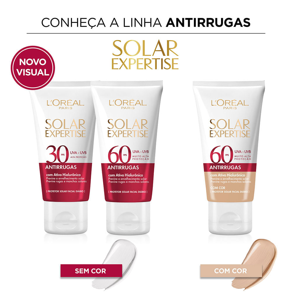 Protetor Solar Facial L'Oréal Paris Solar Expertise Antirrugas FPS30 40g
