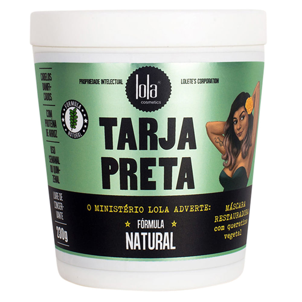 Lola Cosmetics Tarja Preta Queratina Vegetal Máscara de Reconstrução 230g