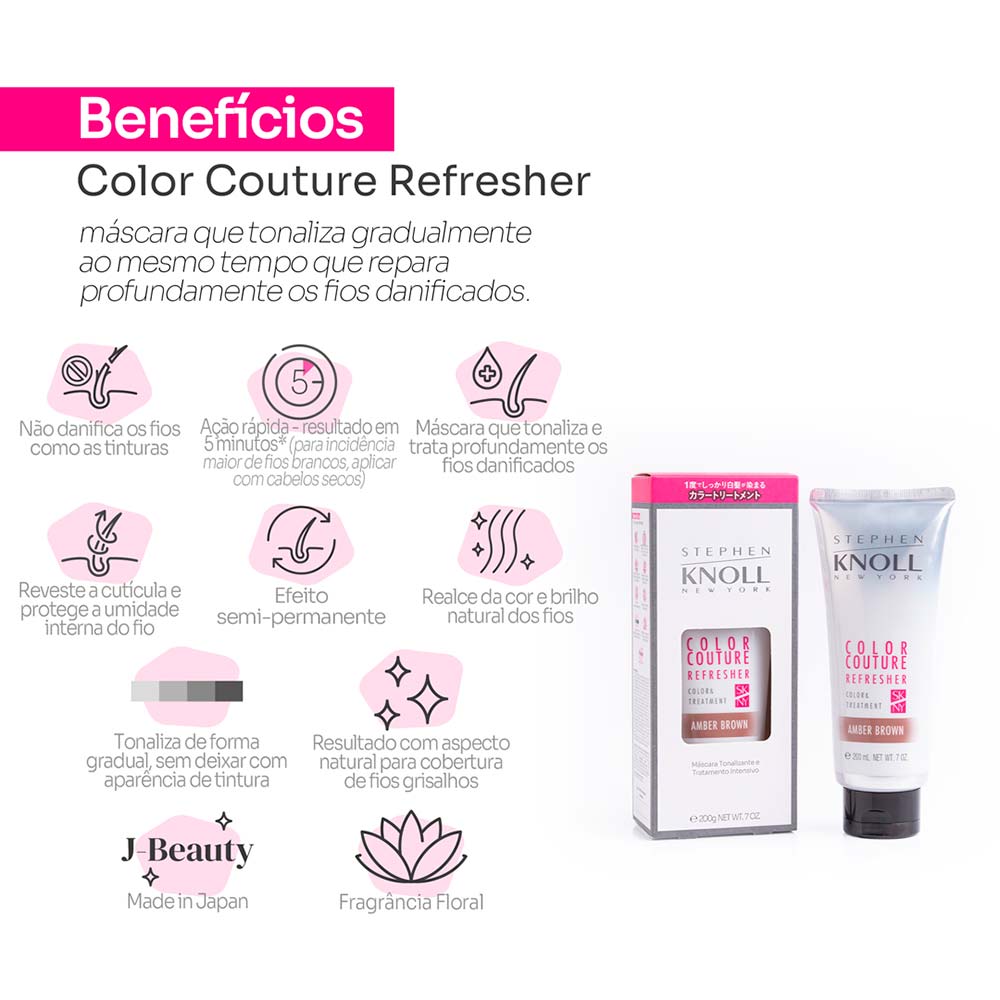 Stephen Knoll Color Couture Refresher Máscara Tonalizante 200g 03 Amber