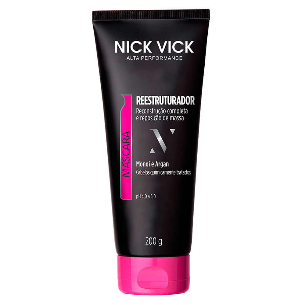 Nick & Vick Máscara Reestruturadora Monoi E Argan Máscara Capilar 200g
