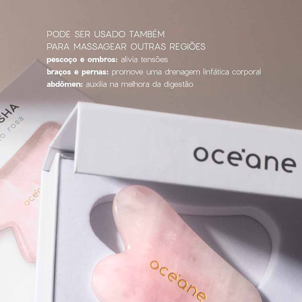 Massageador Corporal Océane Rose Quartz Gua Sha 1 Un