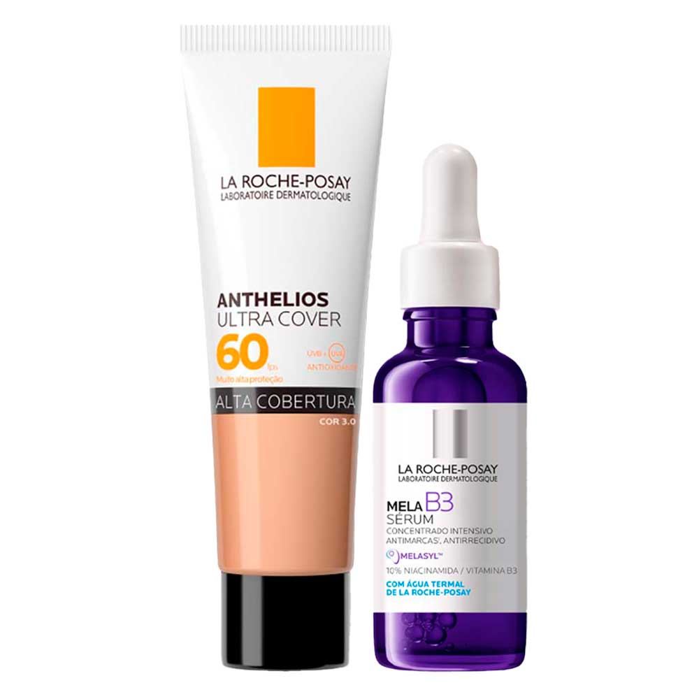 La Roche-Posay Kit Sérum Facial + Protetor Solar Facial com FPS60 para Rejuvenescimento Facial