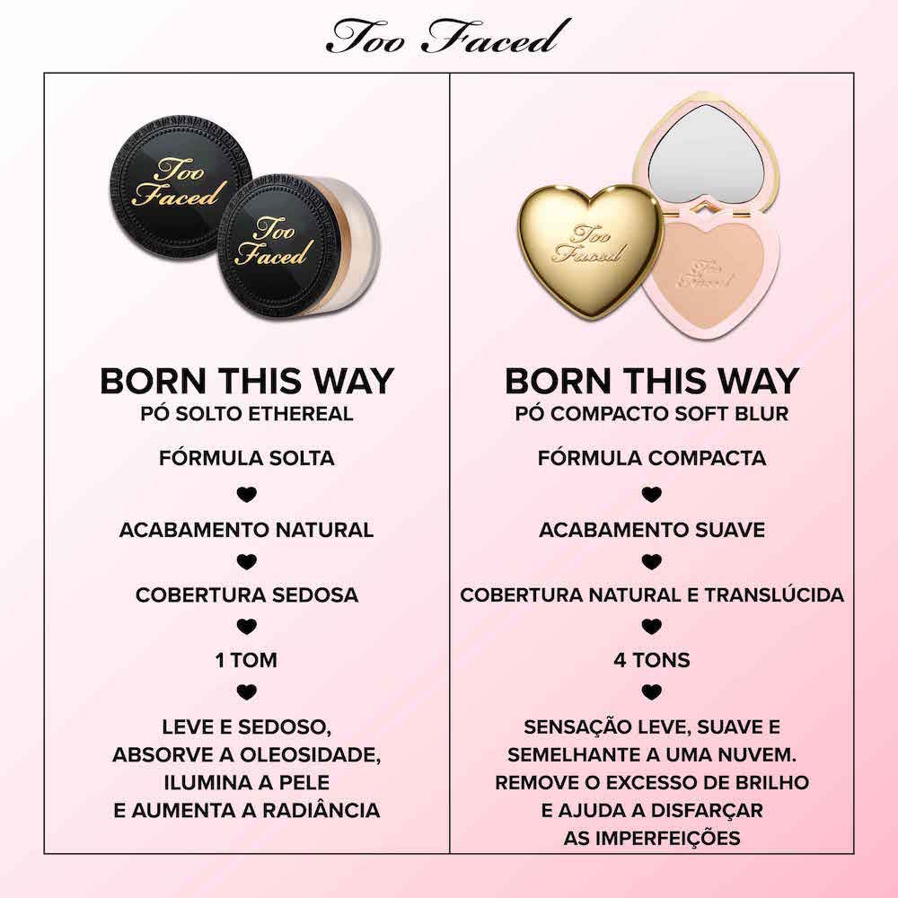 Pó Compacto Too Faced Born This Way Soft Blur Deep