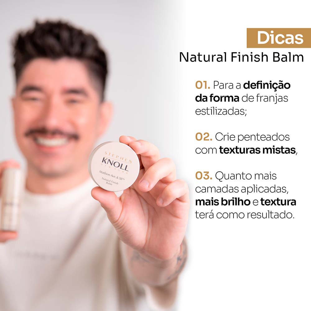 Pasta Modeladora Stephen Knoll Natural Finish Balm 50g