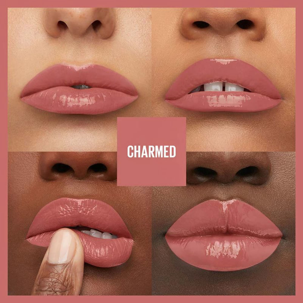 Batom Líquido Maybelline NY Super Stay Vinyl Ink Charmed