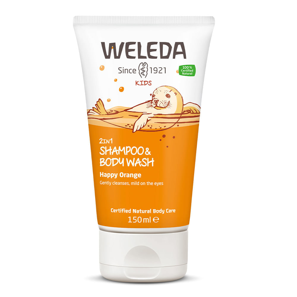 Weleda Happy Orange 2 em 1 – Shampoo e Sabonete 150ml