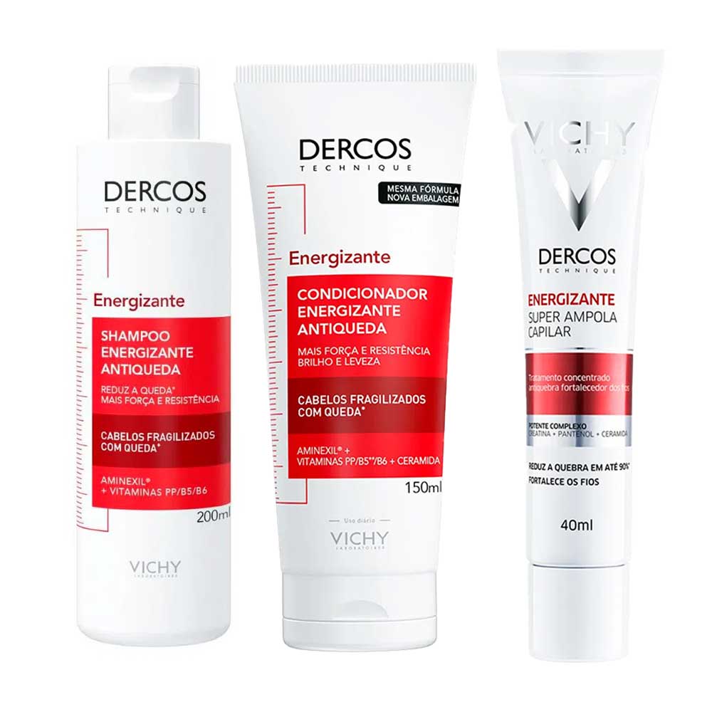 Vichy Dercos Energizante Kit Shampoo + Condicionador + Ampola