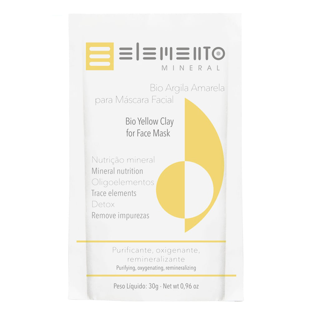 Máscara Facial Elemento Mineral Argila Amarela 30g
