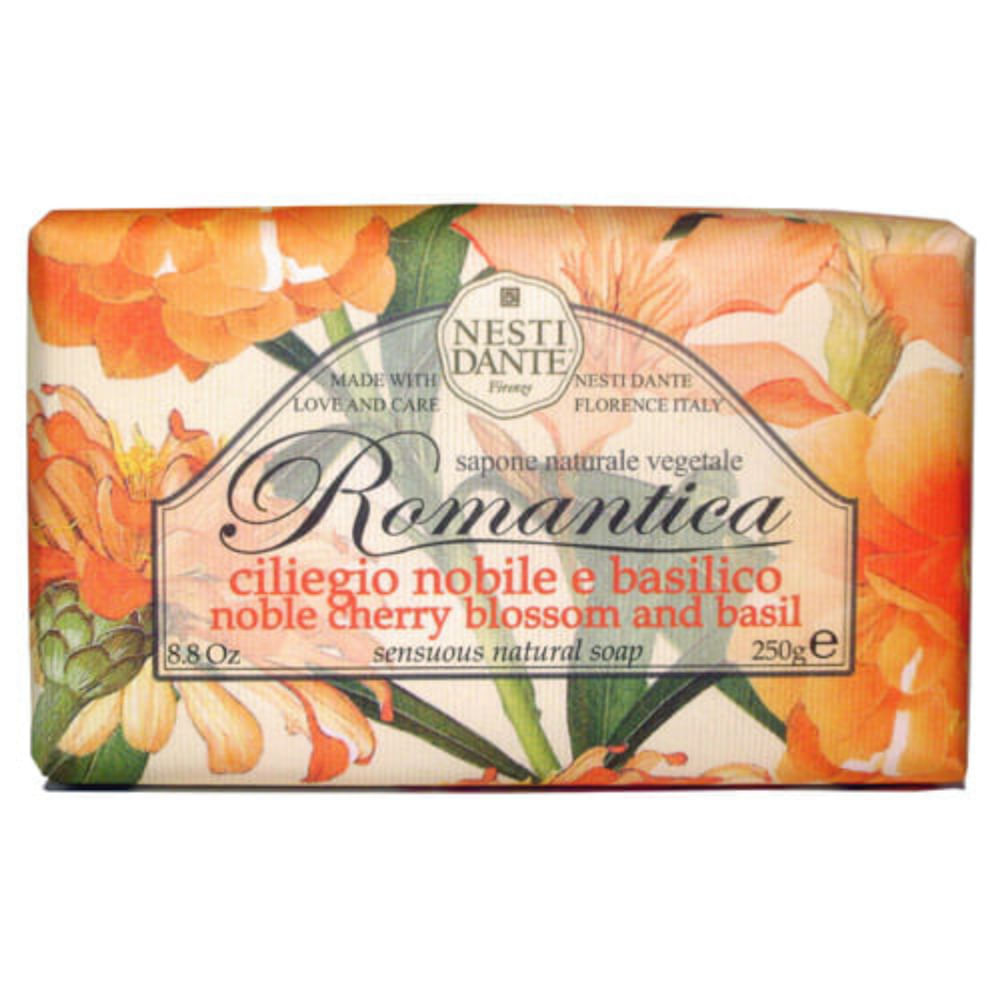 Romantica Flor De Cereja E Manjericão Nesti Dante Sabonete Perfumado Em Barra 250g