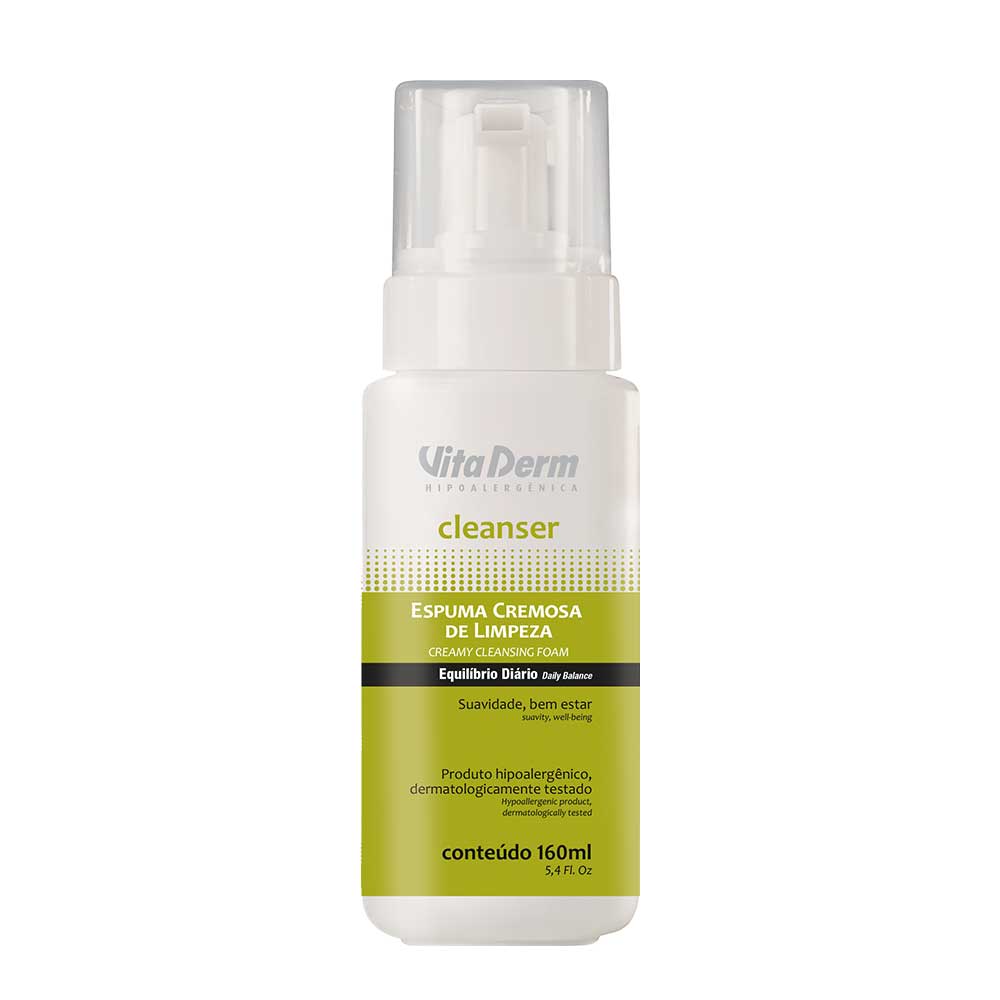 Espuma Cremosa de Limpeza Vita Derm – Cleanser 160ml