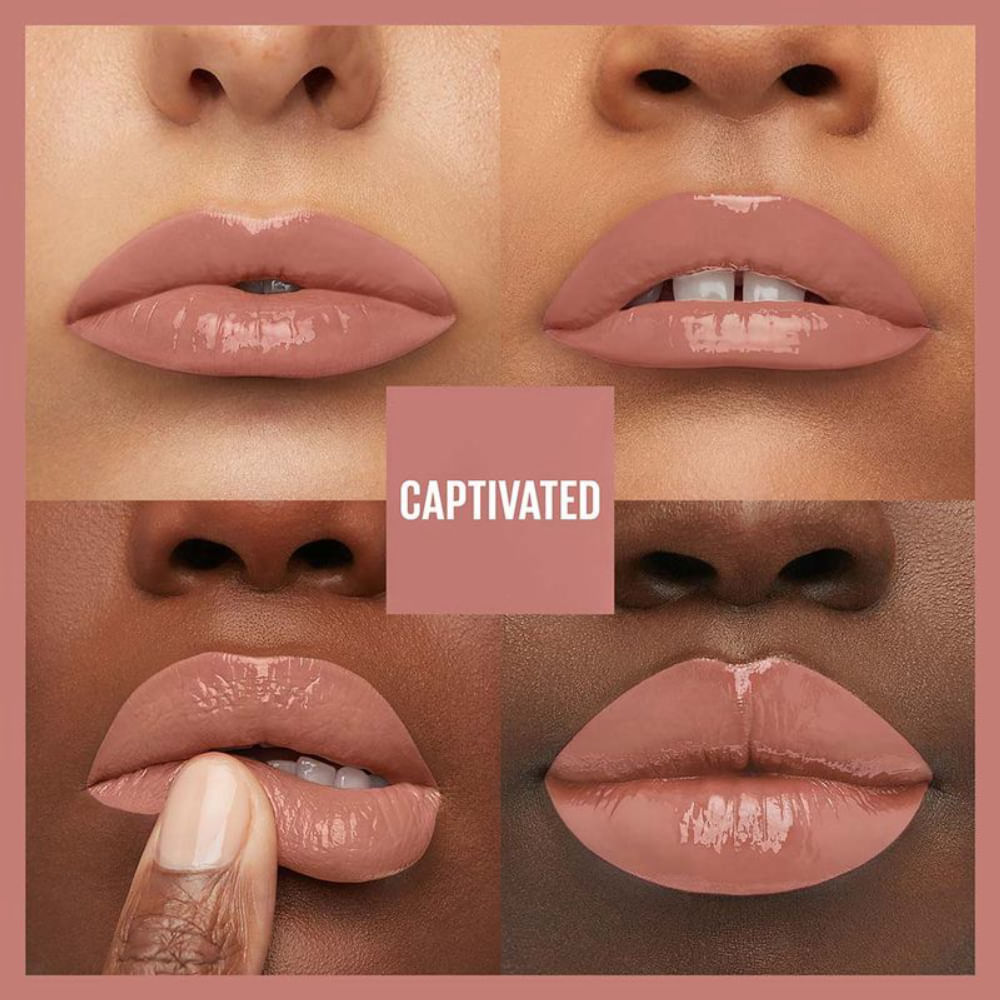 Batom Líquido Maybelline NY Super Stay Vinyl Ink Captivated
