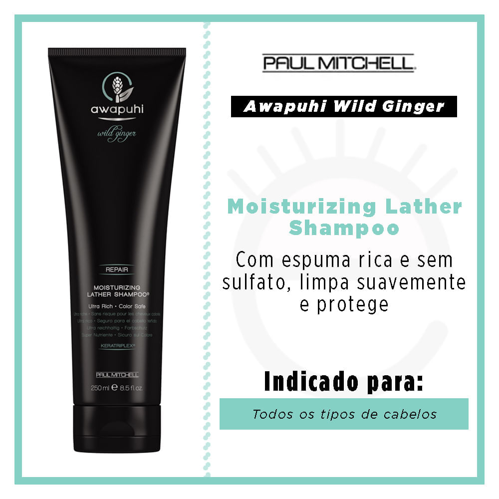 Paul Mitchell Awapuhi Wild Ginger Moisturizing Lather Shampoo 250ml
