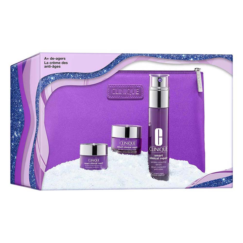 Clinique Kit Anti-Idade Creme de Olhos + Sérum Facial + Creme Anti-Idade