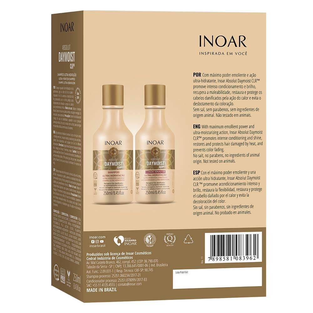 Inoar Absolut Daymoist CLR Kit Shampoo + Condicionador