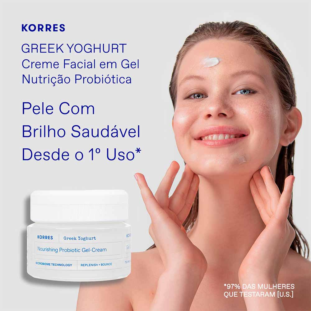 Creme Gel Facial Nutritivo Probiótico Korres Greek Yoghurt 40ml